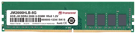 Transcend JetRam 8GB DDR4 2666 U-DIMM Desktop RAM - Computer Store