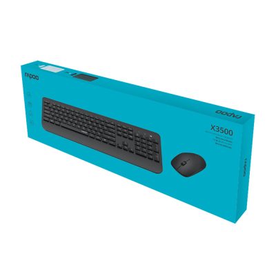 Rapoo Wireless Optical Mouse & Keyboard X3500 – BLACK