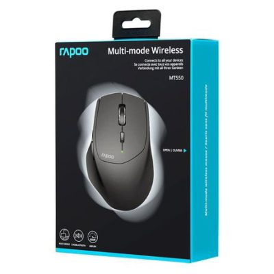 Rapoo Multi-mode Wireless Mouse MT550 – BLACK – BT/2.4Ghz