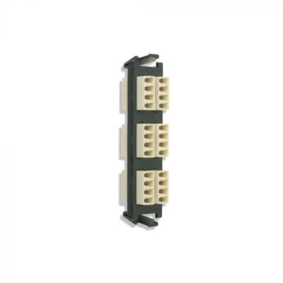 FIBER ADAPTER PLATE,24 FIBER,LC    BEIGE ADAPTER,BLACK PANE