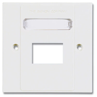 MAX SINGLE GANG BRITISH FACEPLATE  2-PORT,WHITE