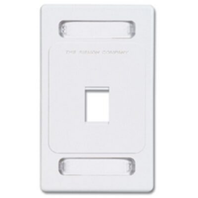 MAX SINGLE GANG BRITISH FACEPLATE  1-PORT,WHITE