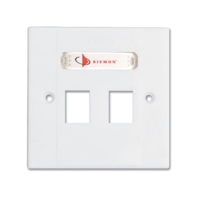 Siemon 10GMX-BFP-02-02 10GMX CAT 6A BRITISH FACEPLATE S-GANG