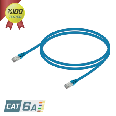 GIGANET Category 6A S/FTP 26AWG LSOH BLUE Patch cord 1M 50U’