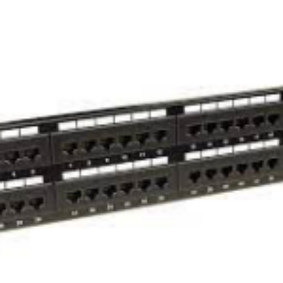 Giganet Category 6A UTP 19″ 48 Port Patch panel,with 48pcs 110 plastic cover