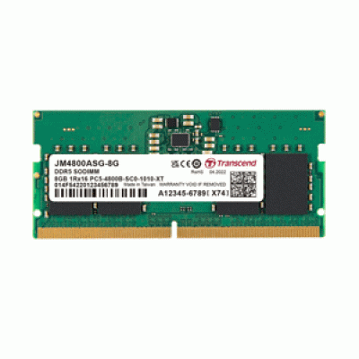 Transcend 8GB JM DDR5 4800 SO-DIMM 1Rx16 1Gx16 CL40 1.1V