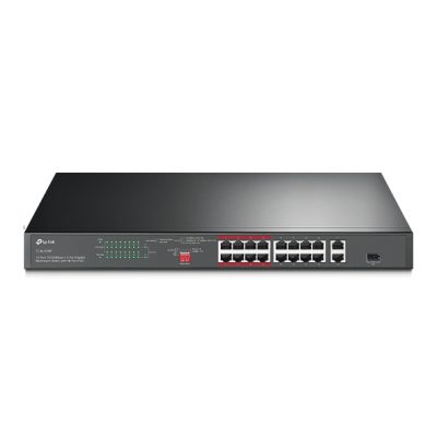 TP LINK16-Port 10/100 Mbps + 2-Port Gigabit Rackmount Switch with 16-Port PoE+