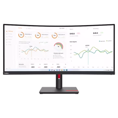 Lenovo ThinkVision T34w-30 34 inch Ultrawide QHD Curved Monitor