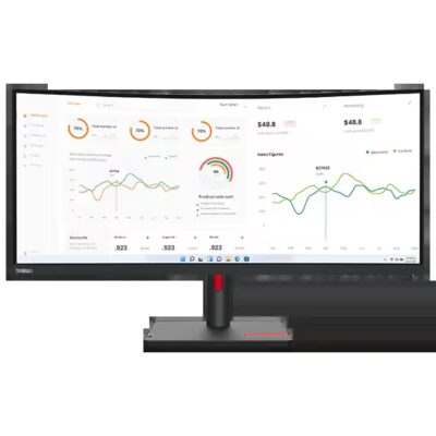 Lenovo ThinkVision T34w-30 34 inch Ultrawide QHD Curved Monitor