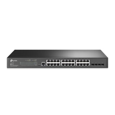 TP LINKJetStream 24-Port Gigabit L2+ Managed Switch with 4 SFP Slots