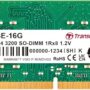 TRANSCEND 16GB JM DDR4 3200 SO-DIMM 1Rx8 2Gx8 CL22 1.2V