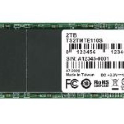 TRANSCEND 2TB, M.2 2280, PCle Gen3x4, NVMe, 3D TLC, DRAM-less