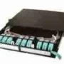 SIEMON FIBER CONNECT PANEL,FIXED TRAY BLACK,1RMS