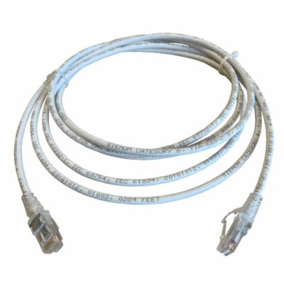 Siemon Cat6 3m Mod Cord White C/W Clear Boot Bulk (Pack 100)