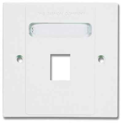 Siemon 1 Port S/G Faceplate White