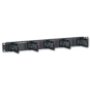 Siemon Cable Manager, Single Sided, 1U, Black, (5) S143 Hangers
