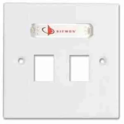 Siemon 10GMX-BFP-02-02 10GMX CAT 6A BRITISH FACEPLATE S-GANG, 2-PORT