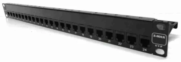 Siemon Z6as-pnl-24k ZMAX 24 Port Cat 6A Shielded Patch Panel 1rms Black