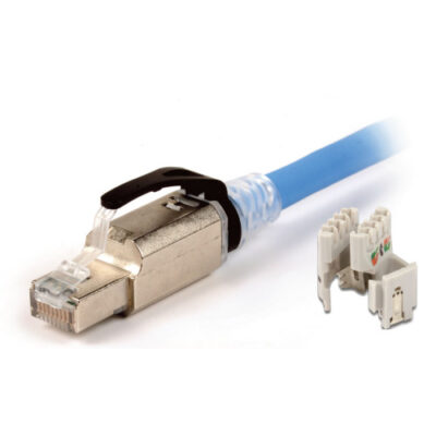 Siemon Z-PLUG Cat6A Shielded Field-Terminated Plug with Black Latch Protector