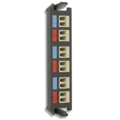 SIEMON RIC-F-LC12-01 FIBER ADAPTER PLATE,12 FIBER,LC BLACK,BEIGE ADAPTER