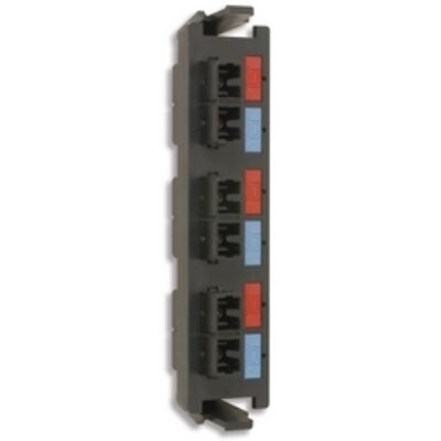 SIEMON FIBER ADAPTER PLATE,6 FIBER,SC BLACK