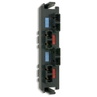 SIEMON FIBER ADAPTER PLATE,8 FIBER,SC BLACK