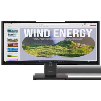 Lenovo ThinkVision T34WD-40 34″ Curved UWQHD USB-C Docking Monitor